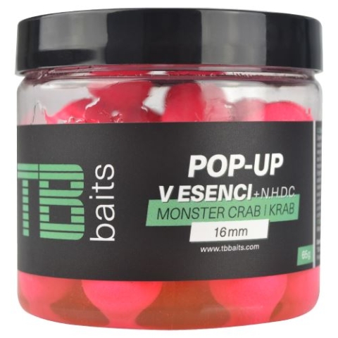 TB Baits Plávajúce Boilie Pop-Up Pink Monster Crab + NHDC 65 g 16 mm